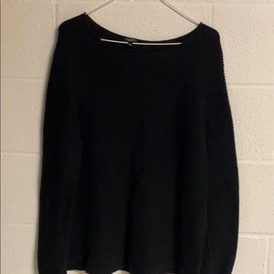 Talbots Cotton knit sweater LS in VGC black rib LG